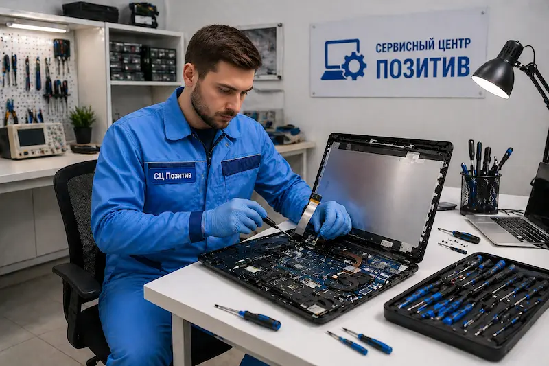 Замена шлейфа матрицы ноутбука в Зеленоградске