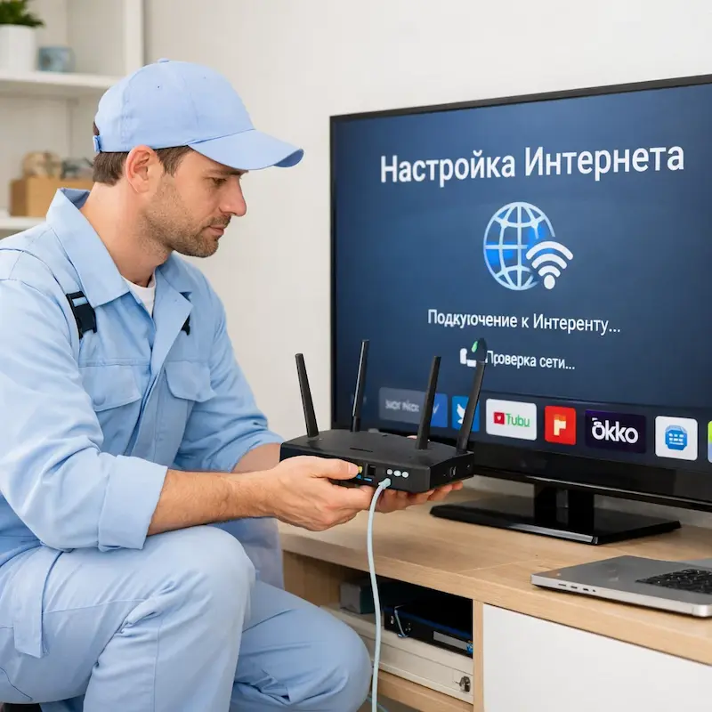Настройка интернета на телевизоре в Зеленоградске