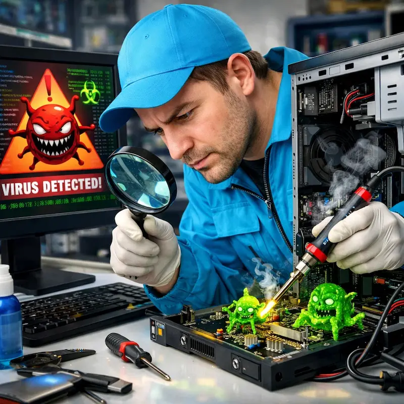 Вылечить компьютерный вирус в Зеленоградске